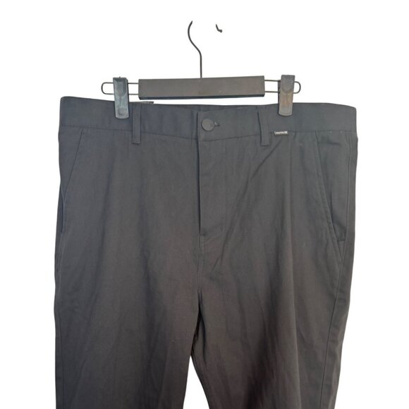 NWT Hurley Mens Worker 34 Slim Fit Pants Black  Cotton Blend 14.5" Leg Opening - Picture 4 of 16
